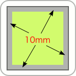 上下左右から10mmの余白